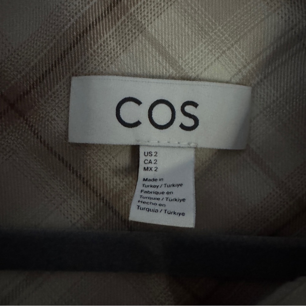 New Cos Checked Flannel Button Down Long Sleeve S… - image 4